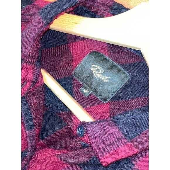Rails Dylan Button Up Plaid Flannel Shirt Women's Size M Medium - Picture 5 of 9